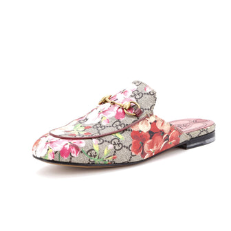 Gucci Women's Princetown Mules Printed GG Coated Canvas