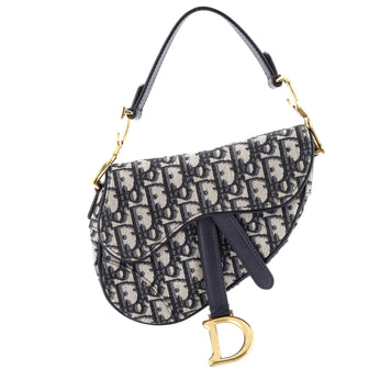 Christian Dior Saddle Handbag Oblique Canvas Mini