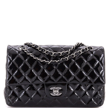 Chanel Classic Double Flap Bag Quilted Patent Medium