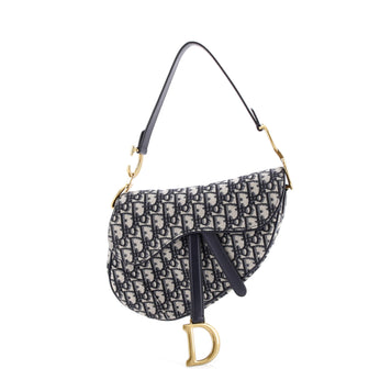 Christian Dior Saddle Handbag Oblique Canvas Medium