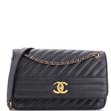 Chanel CC Flap Bag Diagonal Quilted Goatskin Medium