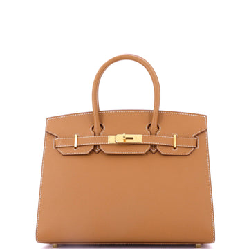 Hermes Birkin Sellier Bag Brown Epsom with Gold Hardware 30