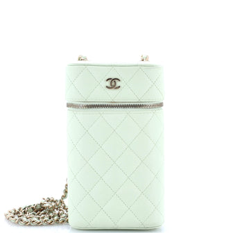 Chanel Classic Vanity Phone Holder with Chain Quilted Caviar