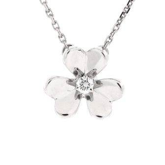 Van Cleef & Arpels Frivole Pendant Necklace 18K White Gold and Diamond Mini