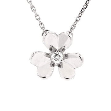 Van Cleef & Arpels Frivole Pendant Necklace 18K White Gold and Diamond Mini
