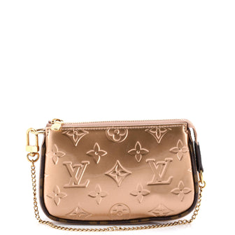 Louis Vuitton Pochette Accessoires Monogram Vernis with Monogram Canvas Mini