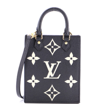 Louis Vuitton Petit Sac Plat Bag Bicolor Monogram Empreinte Giant