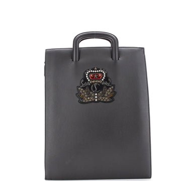 Christian Louboutin Trictrac Portfolio Bag Embroidered Studded Leather Large