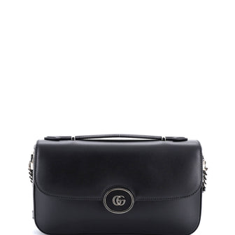 Gucci Petite GG Flap Shoulder Bag Leather Small