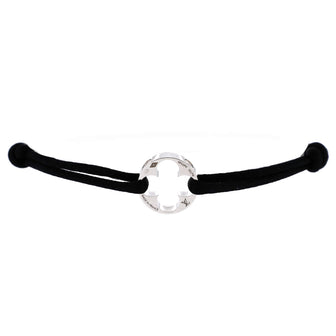 Louis Vuitton Empreinte Bracelet Silk Cord with 18K White Gold