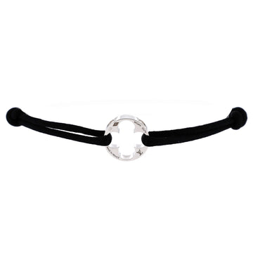 Louis Vuitton Empreinte Bracelet Silk Cord with 18K White Gold