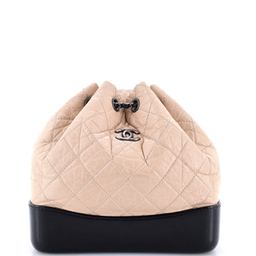 Chanel Gabrielle Backpack Quilted Aged Calfskin Small