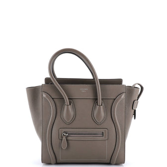 Celine Luggage Bag Grainy Leather Micro
