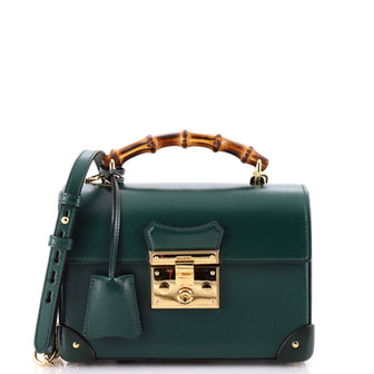 Gucci Padlock Bamboo Shoulder Bag Leather Small