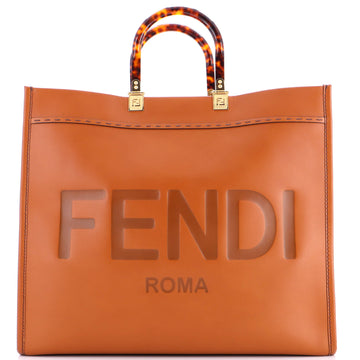 Fendi Sunshine Shopper Tote Leather Large