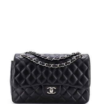 Chanel Classic Double Flap Bag Quilted Lambskin Jumbo