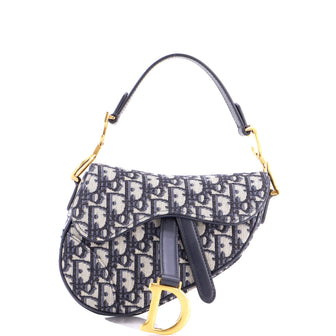 Christian Dior Saddle Handbag Oblique Canvas Mini