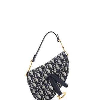 Christian Dior Saddle Handbag Oblique Canvas Mini