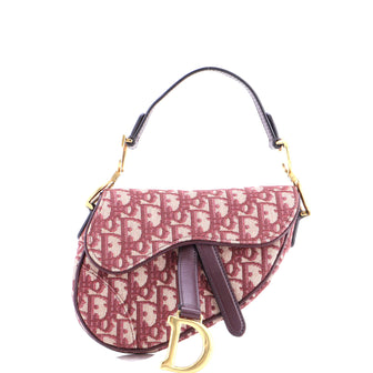 Christian Dior Saddle Handbag Oblique Canvas Mini