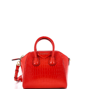 Givenchy Antigona Bag Crocodile Embossed Leather Mini
