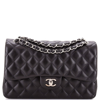 Chanel Classic Double Flap Bag Quilted Lambskin Jumbo