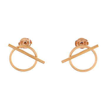 Hermes Echappee Earrings 18K Rose Gold Medium