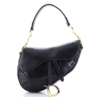 Christian Dior Vintage Saddle Bag Leather Medium