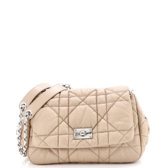 Christian Dior Milly La Foret Handbag Cannage Quilt Lambskin Small