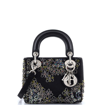 Christian Dior Lady Dior Bag Embellished Satin Mini