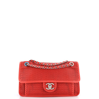 Chanel Up In The Air Flap Bag Perforated Leather Medium