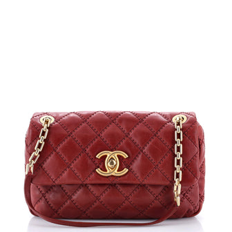 Chanel Retro Chain Flap Bag Quilted Leather Medium