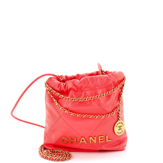 Chanel 22 Chain Hobo Quilted Calfskin Mini