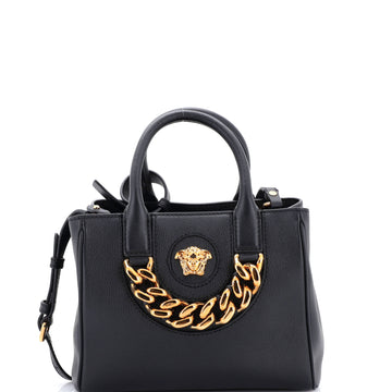 Versace La Medusa Convertible Tote Bag Leather Small