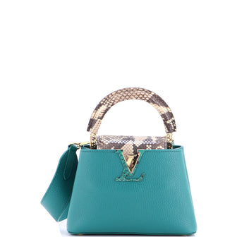 Louis Vuitton Capucines Bag Leather with Snakeskin Mini