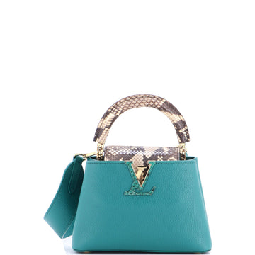 Louis Vuitton Capucines Bag Leather with Snakeskin Mini