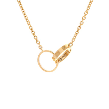 Cartier Love Interlocking Necklace 18K Yellow Gold
