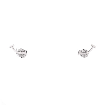 Tiffany & Co. T Smile Stud Earrings 18K White Gold