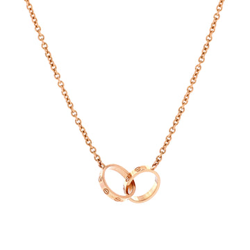 Cartier Love Interlocking Necklace 18K Rose Gold