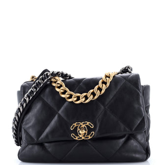 Chanel 19 Flap Bag Quilted Leather Large