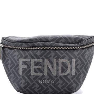 Fendi FF 1974 Logo Waist Bag Zucca Coated Canvas Medium