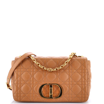 Christian Dior Caro Bag Cannage Quilt Calfskin Medium