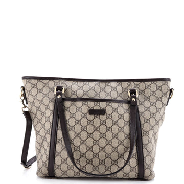 Gucci Front Pocket Convertible Tote GG Coated Canvas Medium