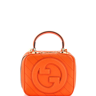 Gucci Blondie NM Top Handle Shoulder Bag Diagonal Quilted Leather