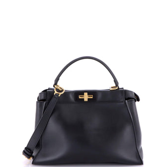 Fendi Monster Peekaboo Bag Leather Regular