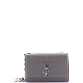Saint Laurent Classic Monogram Crossbody Bag Grainy Leather Small
