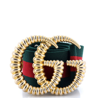 Gucci GG Torchon Web Belt Canvas Wide