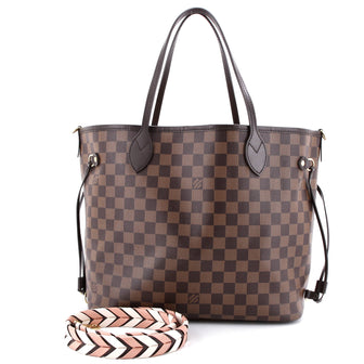 Louis Vuitton Neverfull NM Tote Damier with Braided Detail MM