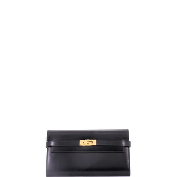Hermes Kelly Wallet Box Calf Long