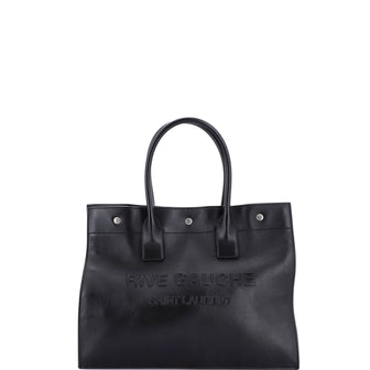 Saint Laurent Rive Gauche Shopper Tote Leather Small