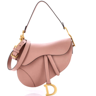 Saddle Handbag with Strap Leather Medium